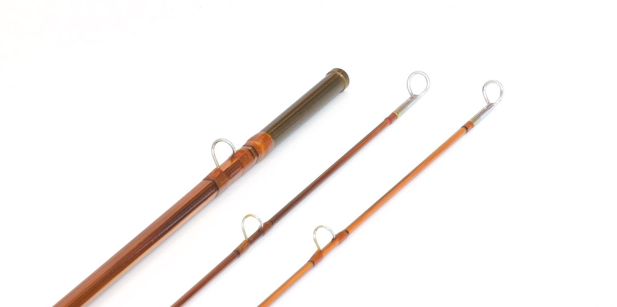 Bob Summers Deluxe Model 856 Bamboo Rod 8' 2/2 #5/6 - rod sections with guides and wraps