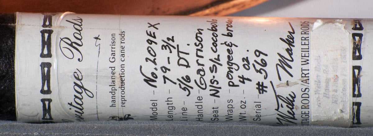 Weiler, Art - Garrison Model 209EX 7'9 3/2 5-6wt Bamboo Rod 