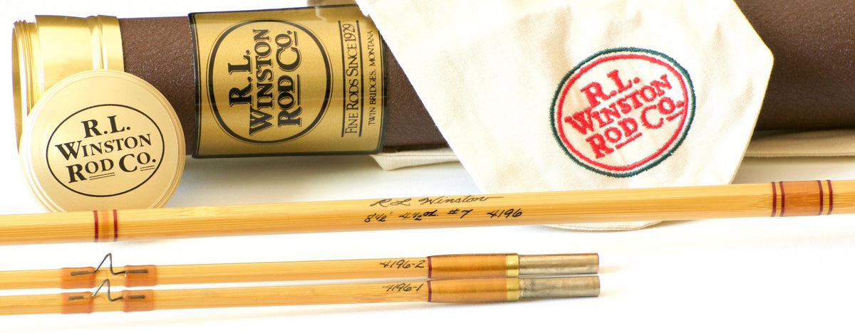 R.L. Winston Bamboo Rod 8'6" 2/2 #7 - handle grip and reel seat detail