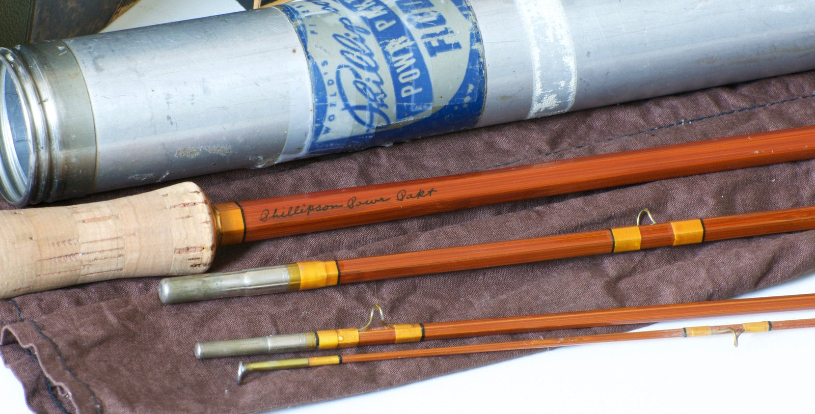 Phillipson Powr Pakt Bamboo Rod 8'6 3/2 6wt - handle grip and reel seat detail