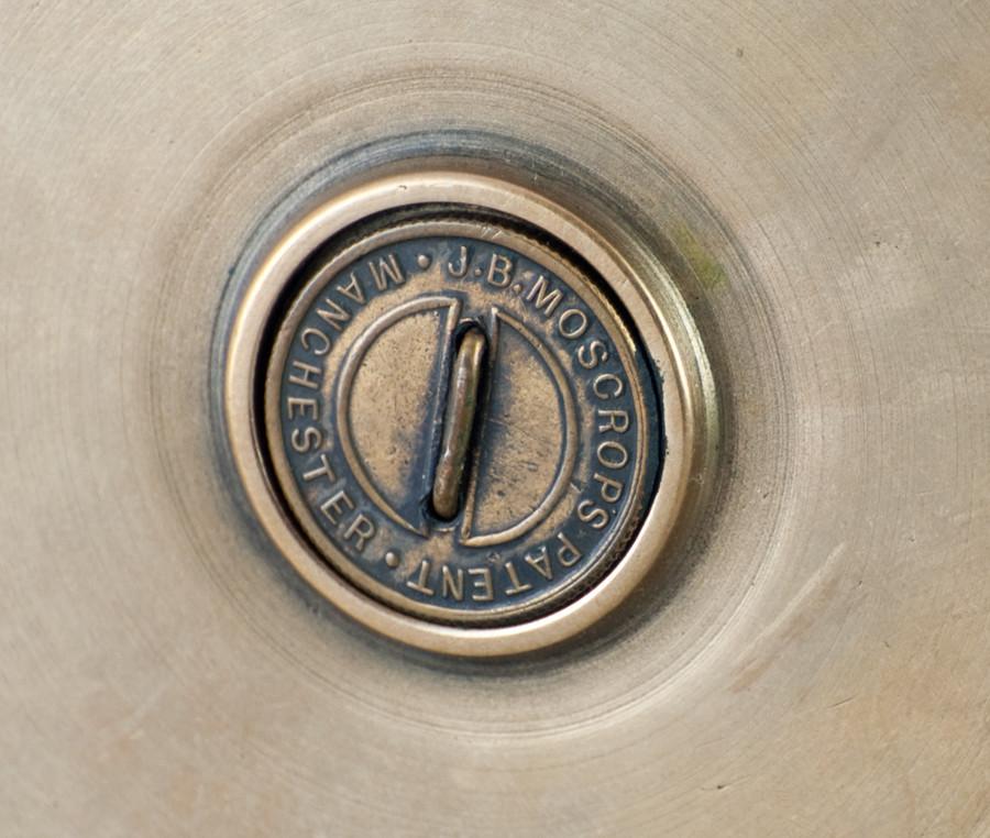 JB Moscrop Patent Manchester Reel 5" with leather case 