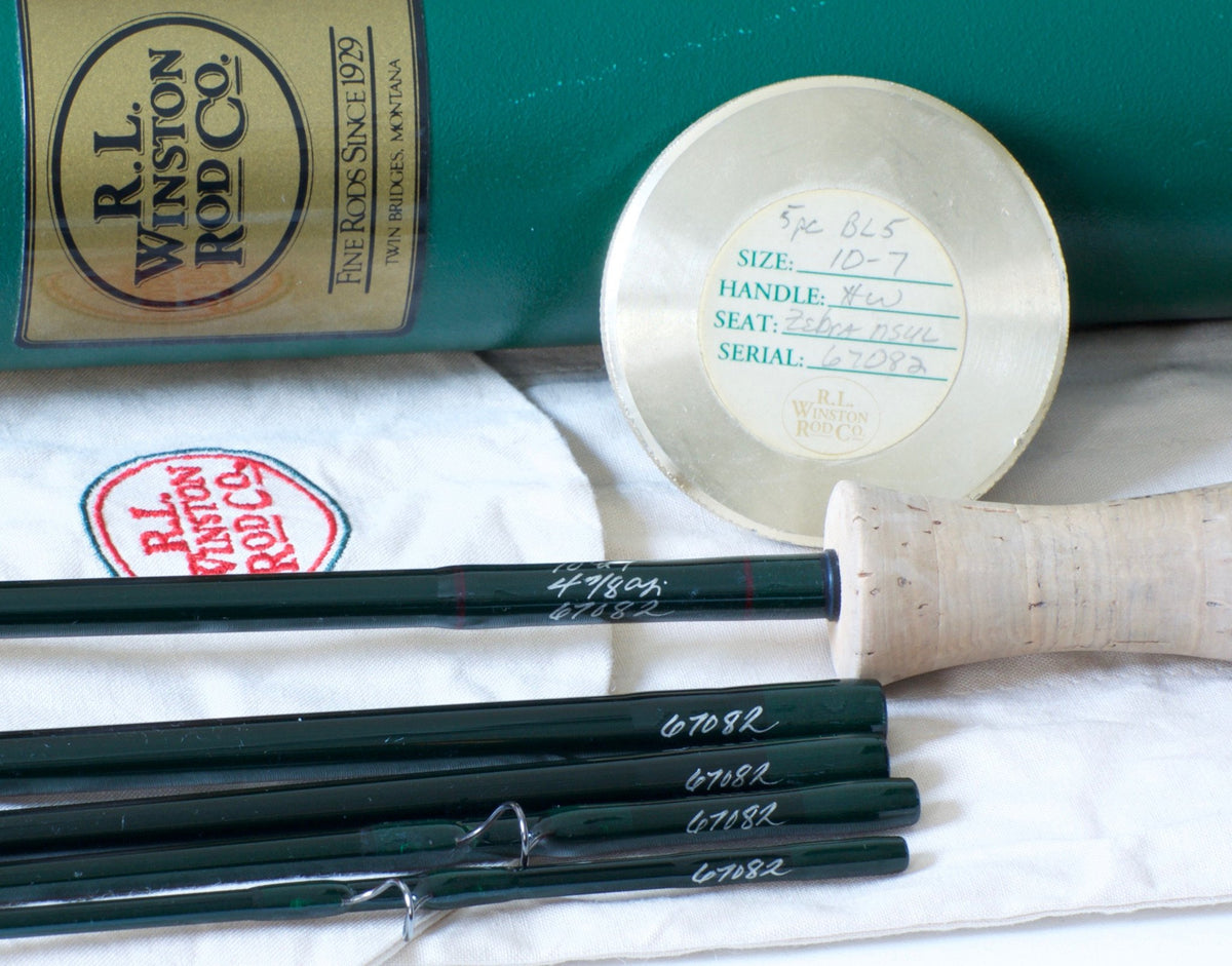 R.L. Winston BL5 10' 7wt Graphite Fly Rod - 5 piece - guides and thread wrapping