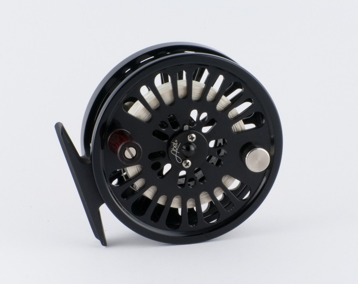 ab2 fly reel Abel Rove 9/11wt Black Frame/Black Drag Knob/Walnut Handle/Saltwater Engraving machined by trout junkies in Colorado Made in the USA Only a simulation Double L Standard Arbor Fly