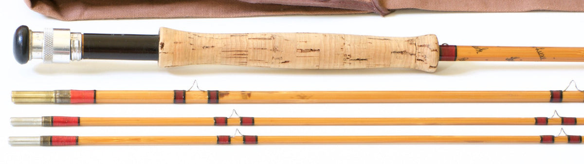 Hardy Hollokona Salmon De-luxe 3/2 8'6' - #4 Bamboo Fly Rod - reel seat and fittings