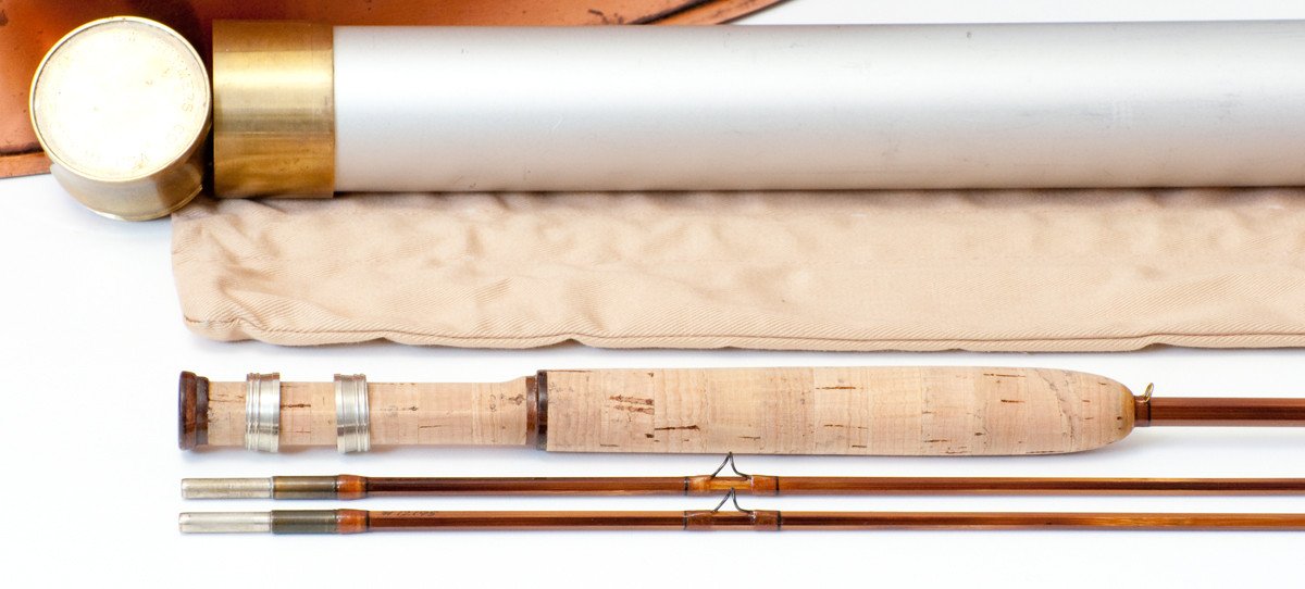 Bob Summers Midge Deluxe Bamboo Rod 6'4" 2/2 #4 - maker signature and rod markings