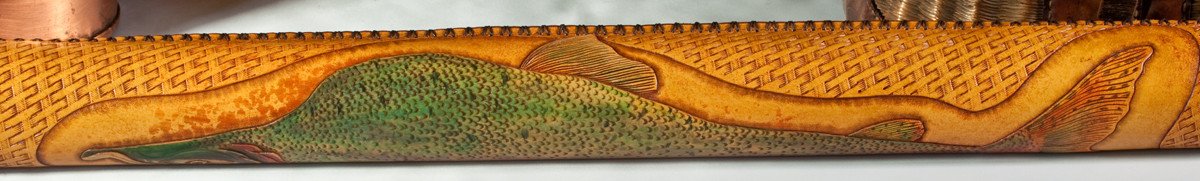 Annie Margarita Leather Rod Case - Pink Salmon 