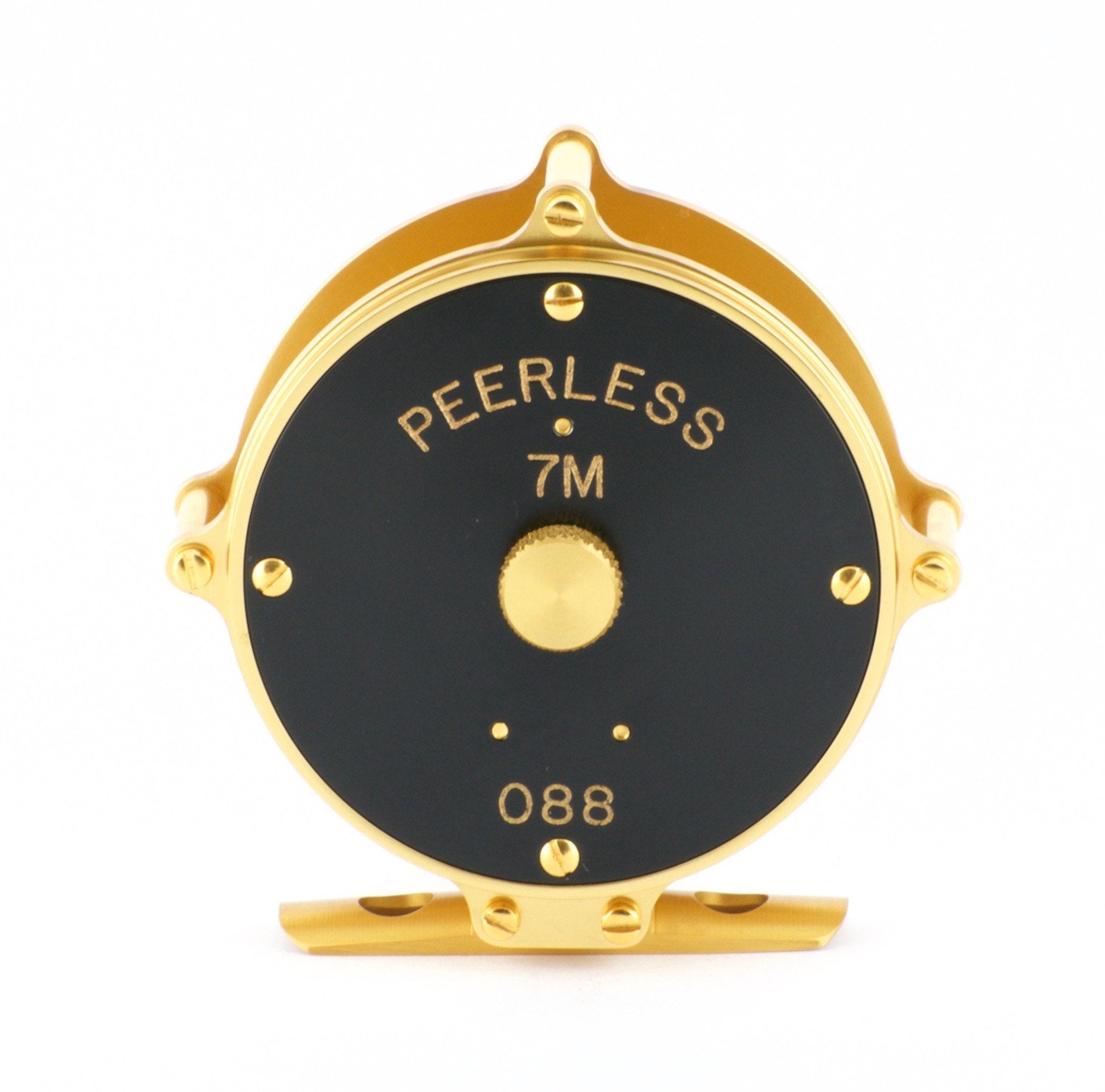 Peerless Model 7M raised pillar fly reel - GOLD finish!