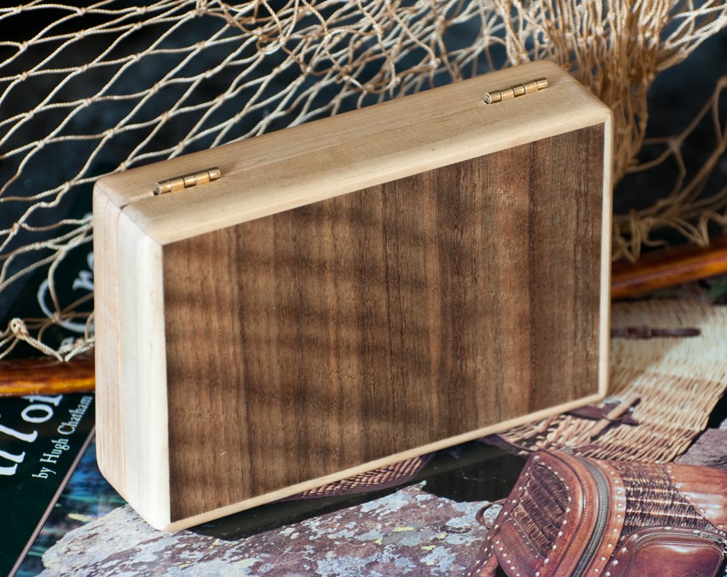 Jay Spencer Fly Box - Rippled Mahogany with Maple Trim (4x6)