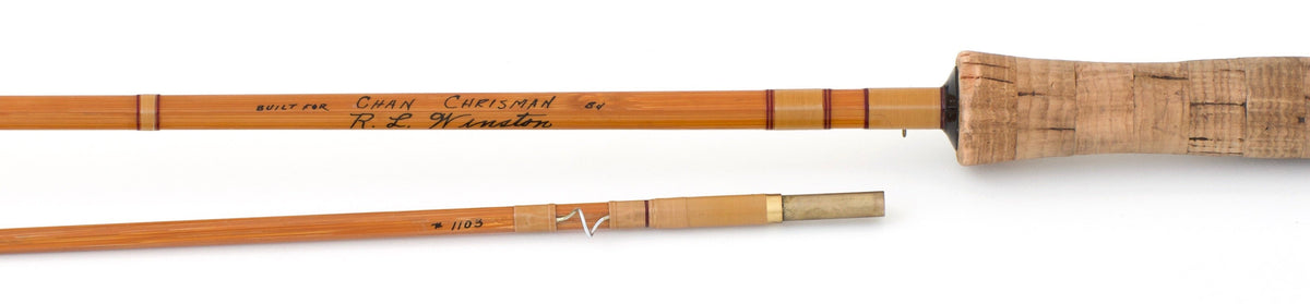 R.L. Winston Bamboo Rod SF-Era 8'9" 2/1 #7 - maker signature and rod markings