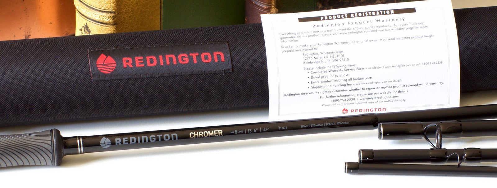 Redington - Chromer 13'6" 8wt 4 pc Spey Graphite Fly Rod 