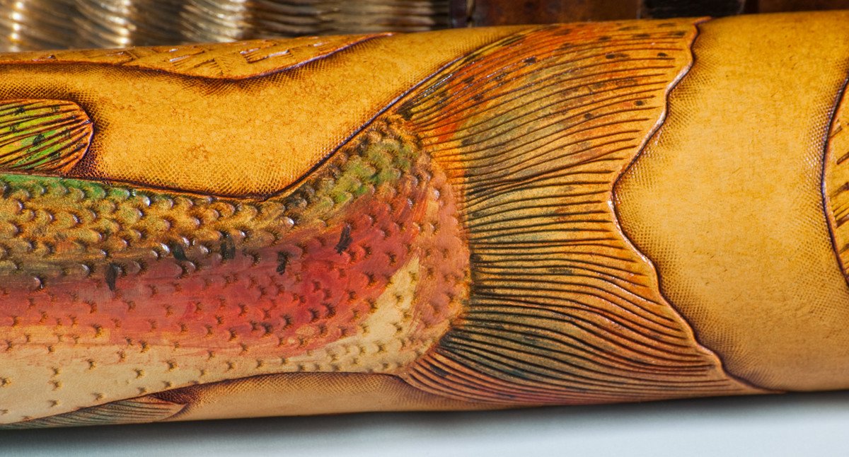 Annie Margarita Leather Rod Case - Pink Salmon 