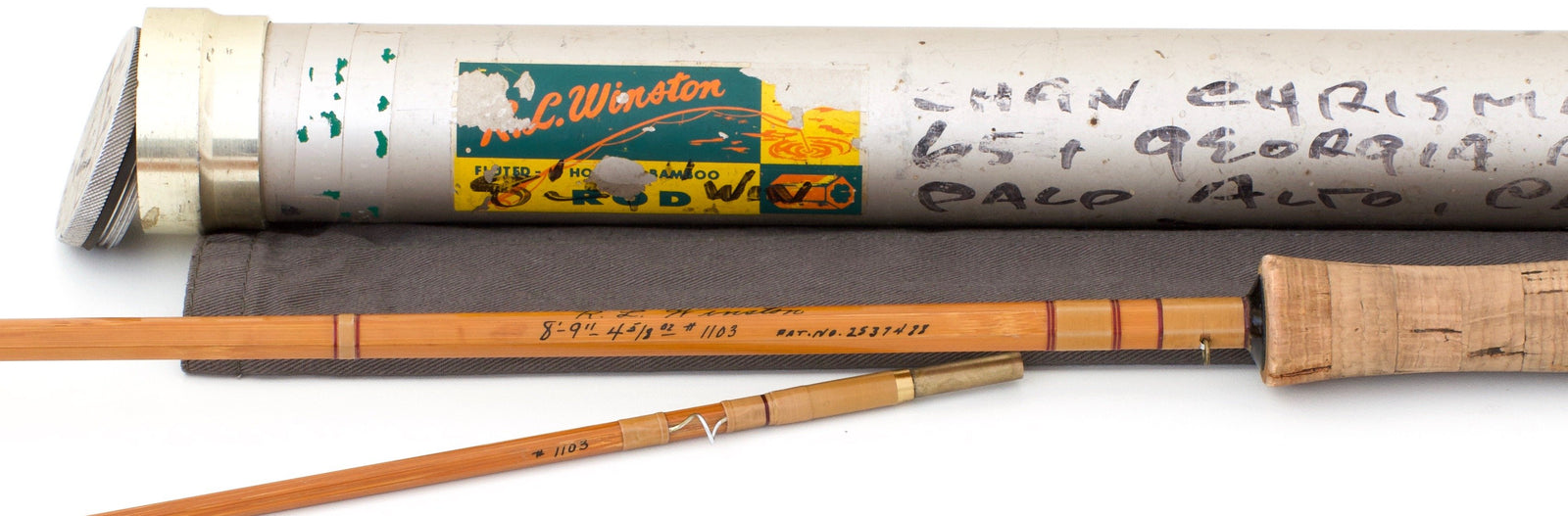 R.L. Winston Bamboo Rod SF-Era 8'9" 2/1 #7 - handle grip and reel seat detail