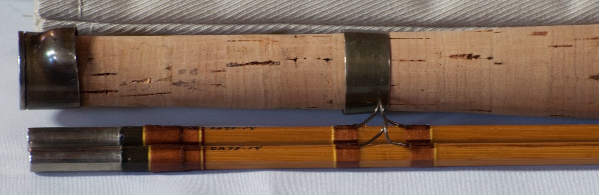 charlie brown fishing pole Jenkins Rod Co. GA75 Bamboo Rod 7'6" 2/2 #4/5