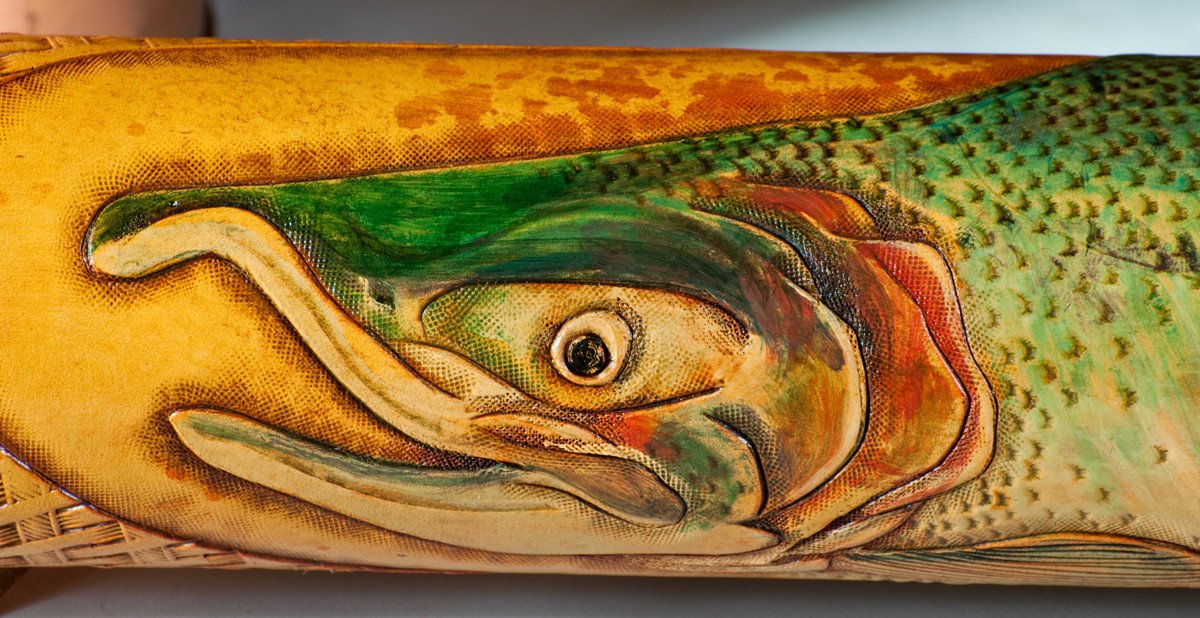 Annie Margarita Leather Rod Case - Pink Salmon 