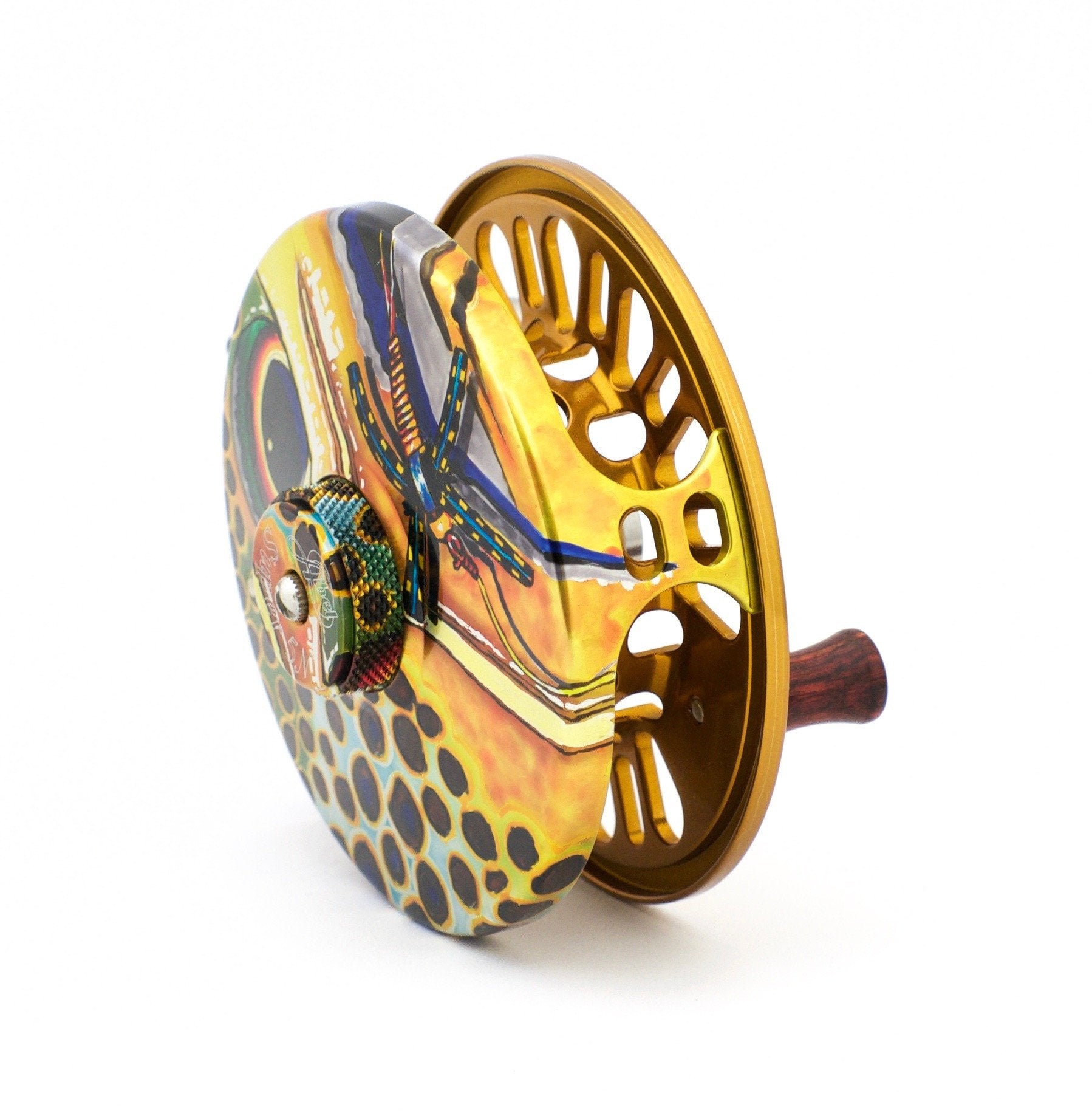 abel super series 5 6 fly reel featuring deyoung art Abel Super 5N DeYoung Fly Reel