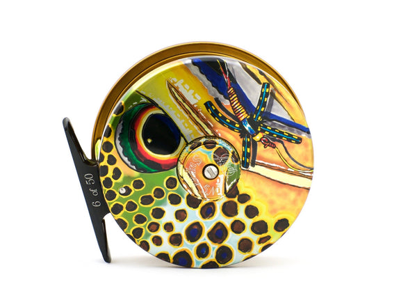 abel super series 5 6 fly reel featuring deyoung art Abel Super 5N DeYoung Fly Reel