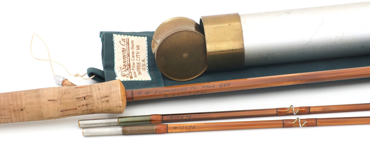 Bob Summers Deluxe Model 856 Bamboo Rod 8' 2/2 #5/6 - handle grip and reel seat detail
