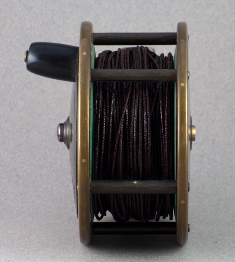 David Slater 4 1/4" Brass/Ebonite Fly Reel - J. Bernard and Son 