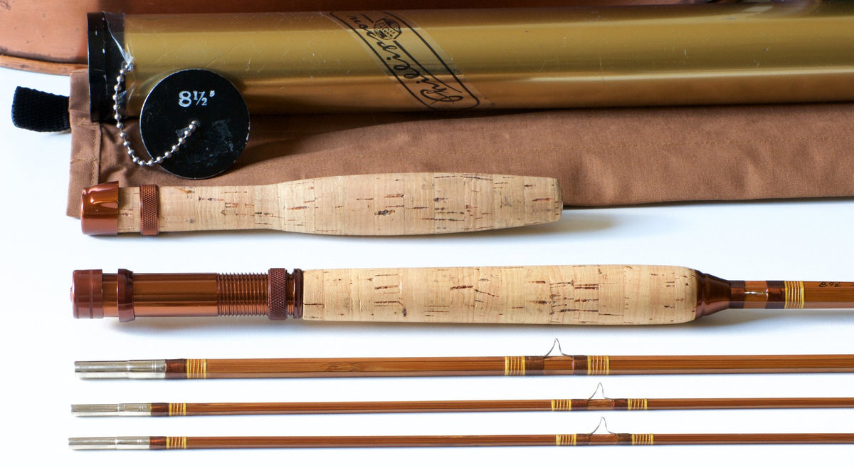 Phillipson Peerless Dry Fly Special Bamboo Rod 8'6" 3/2 6wt (2 rods in one!) - maker signature and rod markings