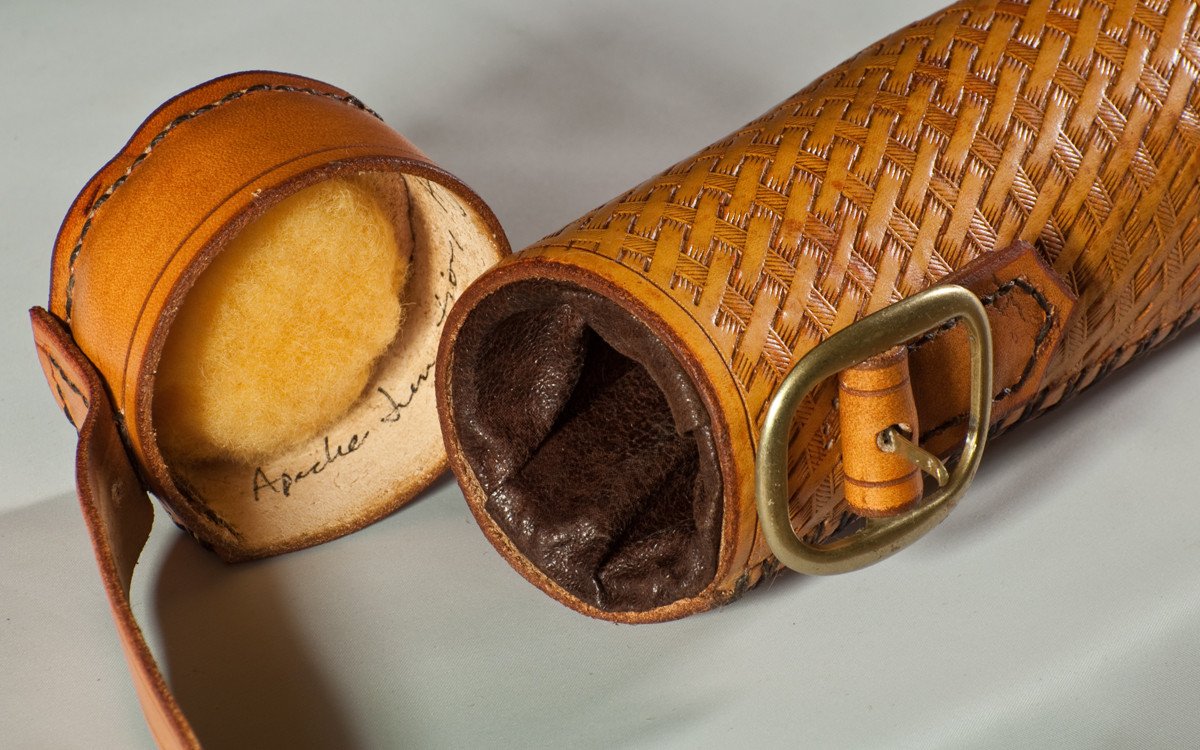 Annie Margarita Leather Rod Case - Pink Salmon 