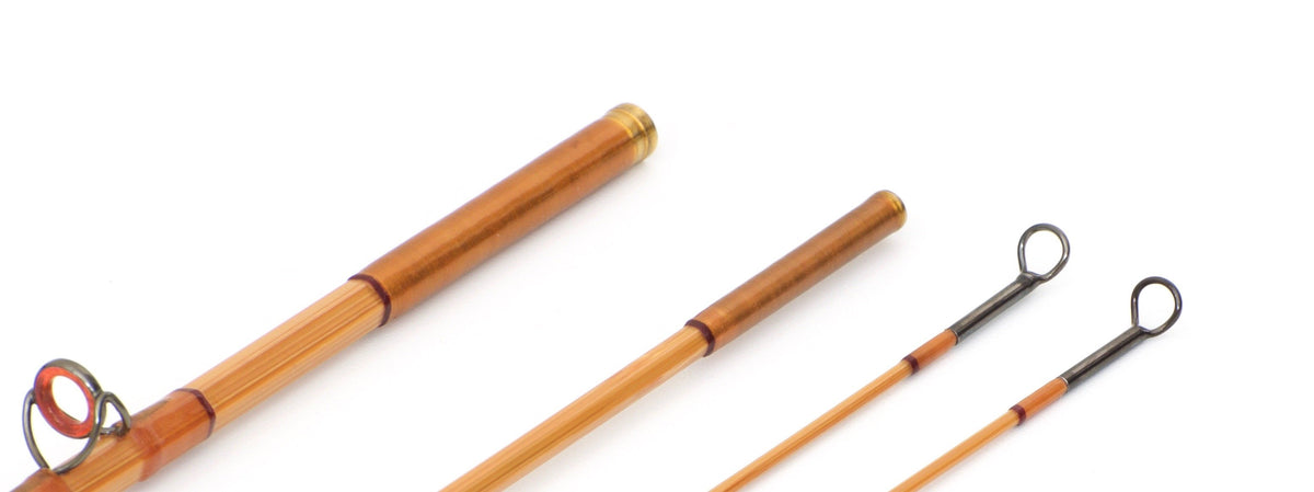 R.L. Winston Bamboo Rod 7'6" 3/2 #4 - rod sections with guides and wraps