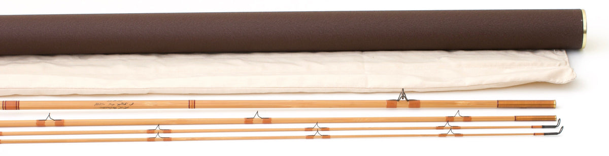 R.L. Winston Trout Unlimited Bamboo Rod 8' 3/2 #4 - rod sections with guides and wraps