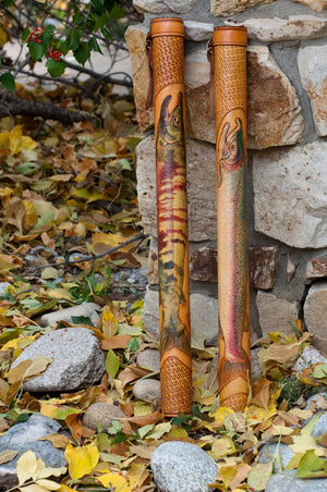 Annie Margarita Leather Rod Case - Chum Salmon