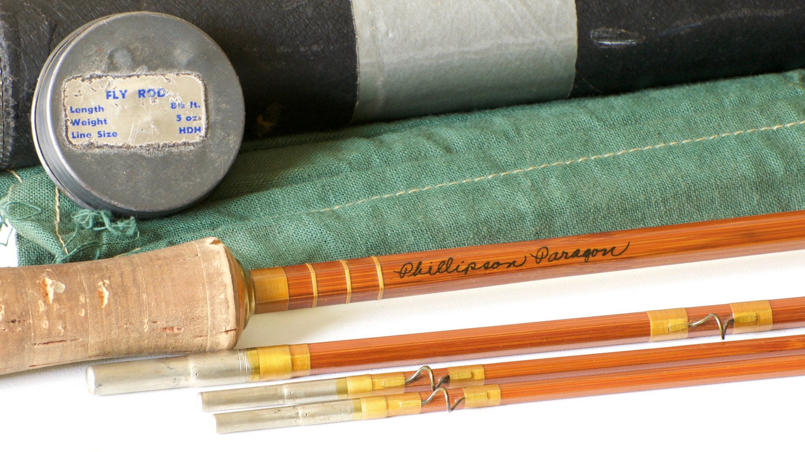 Phillipson Paragon Bamboo Rod 8'6 3/2 6wt - handle grip and reel seat detail