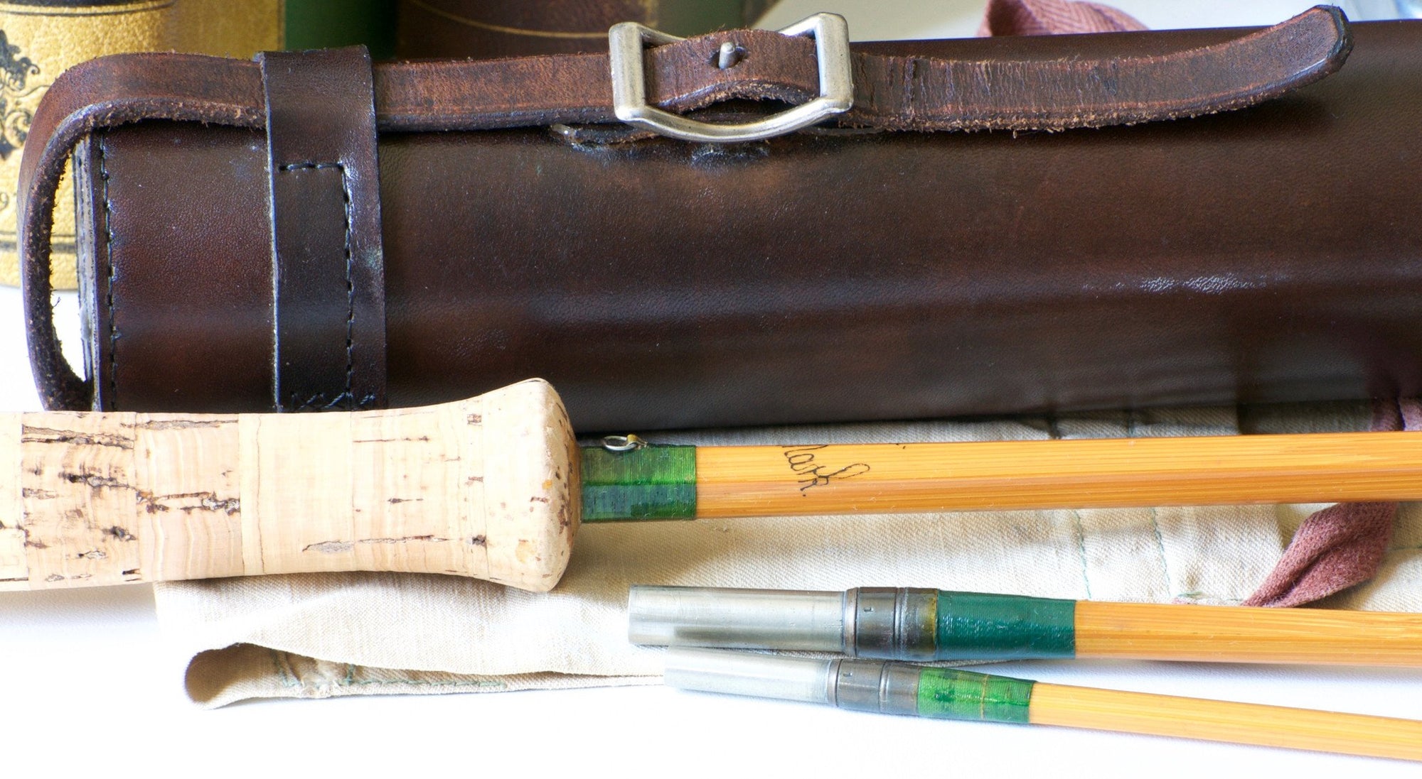 Hardy Palakona "Taupo" 10' #7 Bamboo Fly Rod 3/1 - handle grip detail