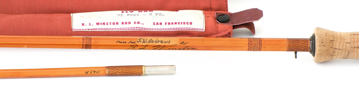 R.L. Winston Steelhead Bamboo Rod - Lew Stoner 9'6" 2/1 5 1/2 oz - ferrules and tip tops detail