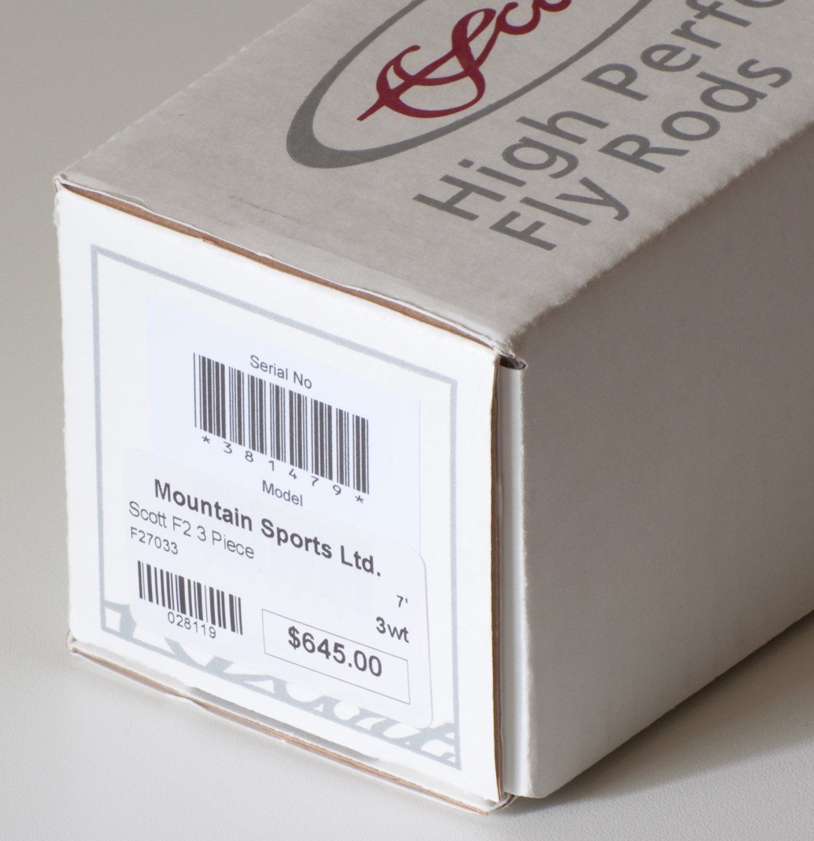 Scott F2 Fiberglass Fly Rod - 7' 3wt 3 piece 