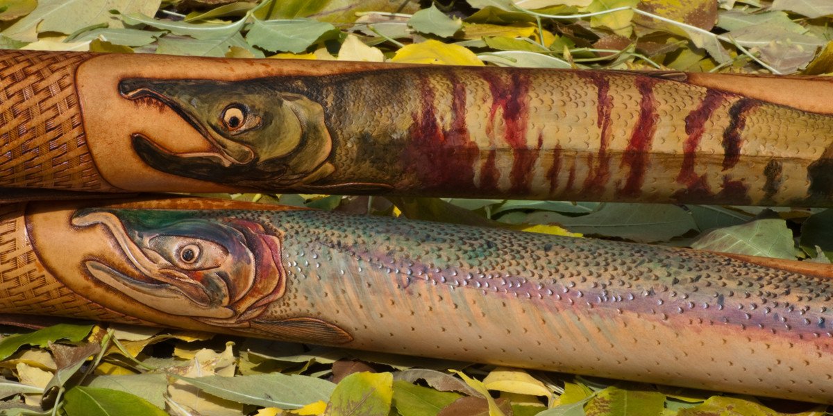 Annie Margarita Leather Rod Case - Chum Salmon 