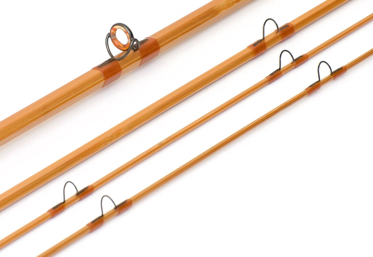 R.L. Winston Trout Unlimited Bamboo Rod 8' 3/2 #4 - rod sections with guides and wraps