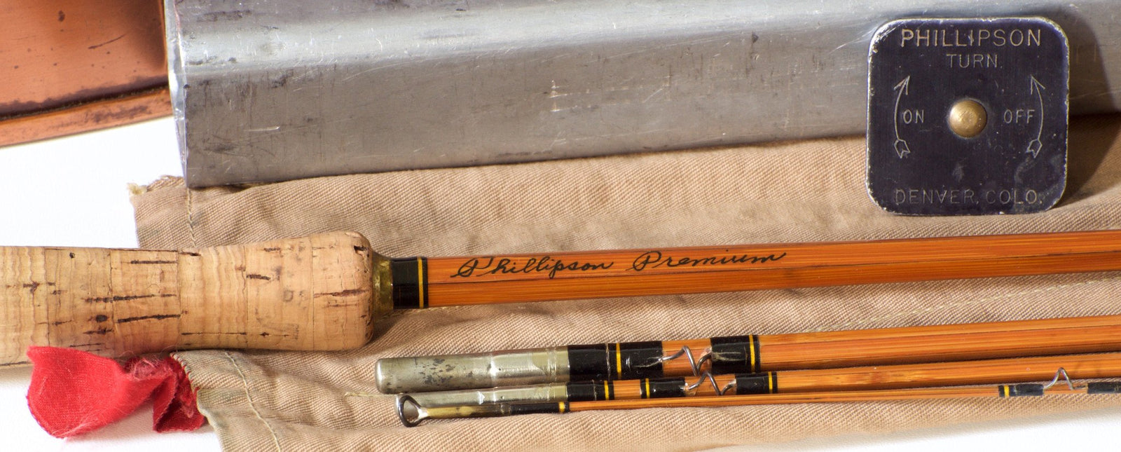 Phillipson Premium Bamboo Rod 8'6 3/2 5-6wt - handle grip and reel seat detail