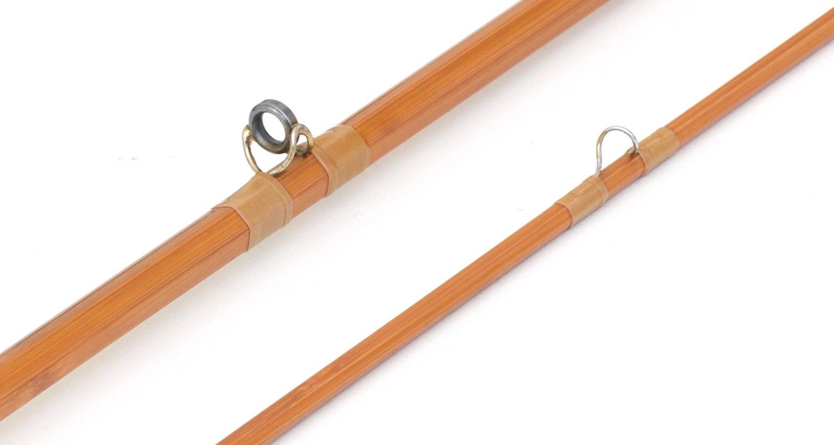 R.L. Winston Fario Club Bamboo Rod 8'5" 2/1 #5/6 - rod sections with guides and wraps