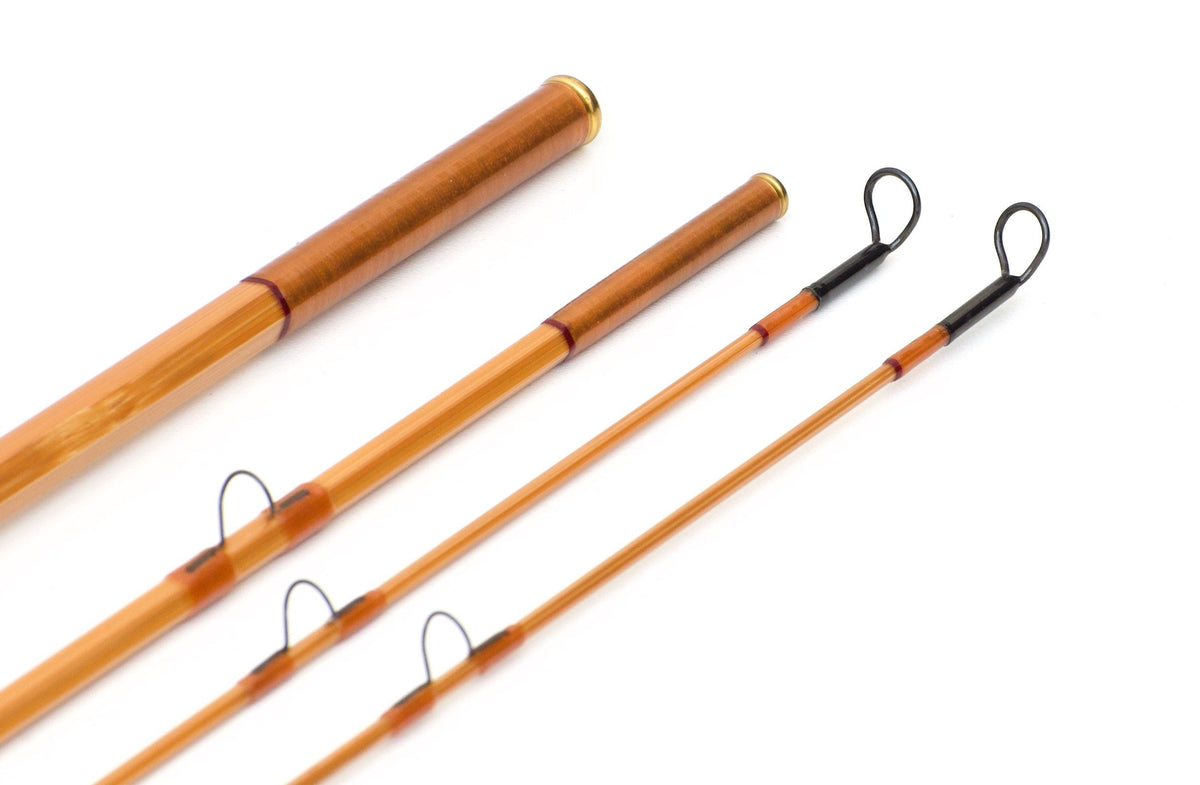 R.L. Winston Trout Unlimited Bamboo Rod 8' 3/2 #4 - rod sections with guides and wraps