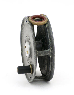 J.W. Young 3 1/8" Pattern 5 Red Agate Fly Reel 