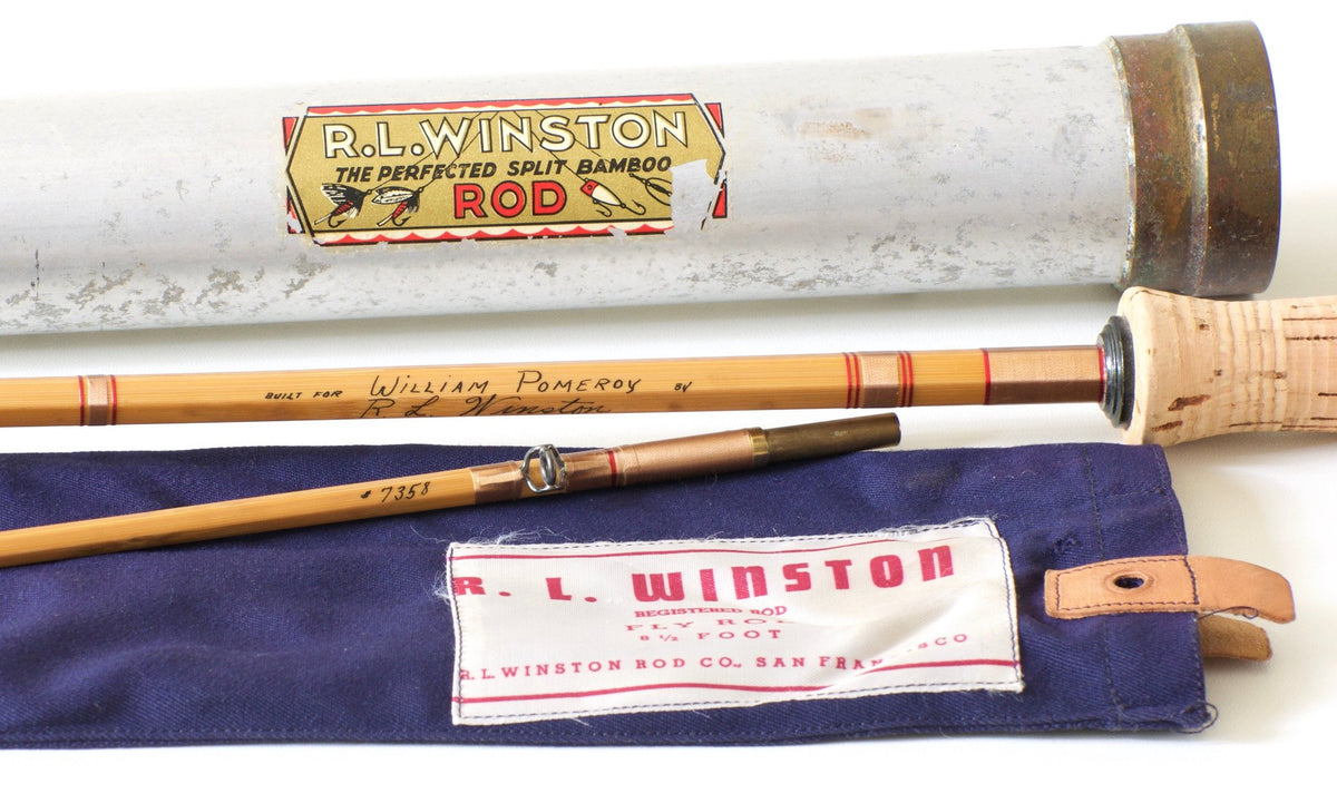 R.L. Winston Bamboo Rod SF-era 8'6" 2/1 #5/6 - rod sections with wraps