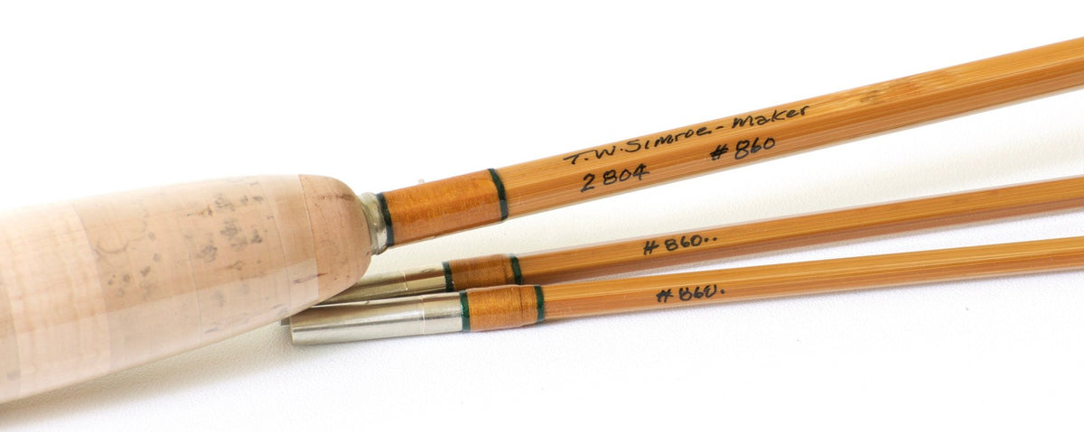 Simroe, Ted -- 8' 4wt Bamboo Rod (new!) - handle grip and reel seat detail