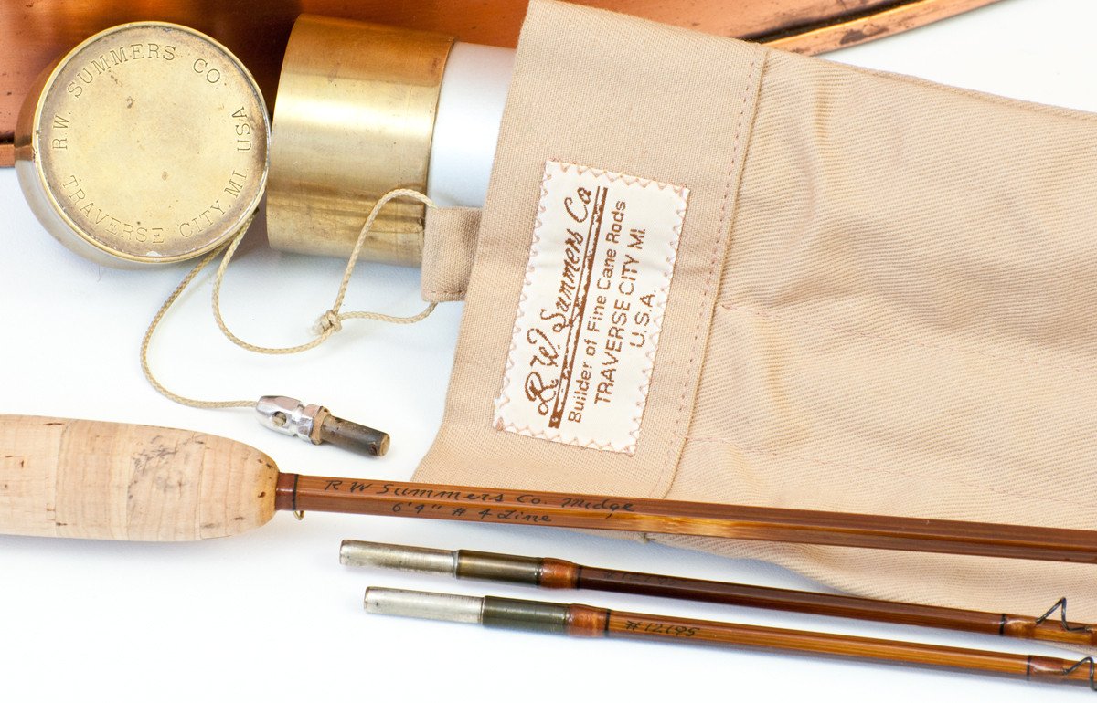 Bob Summers Midge Deluxe Bamboo Rod 6'4" 2/2 #4 - handle grip and reel seat detail