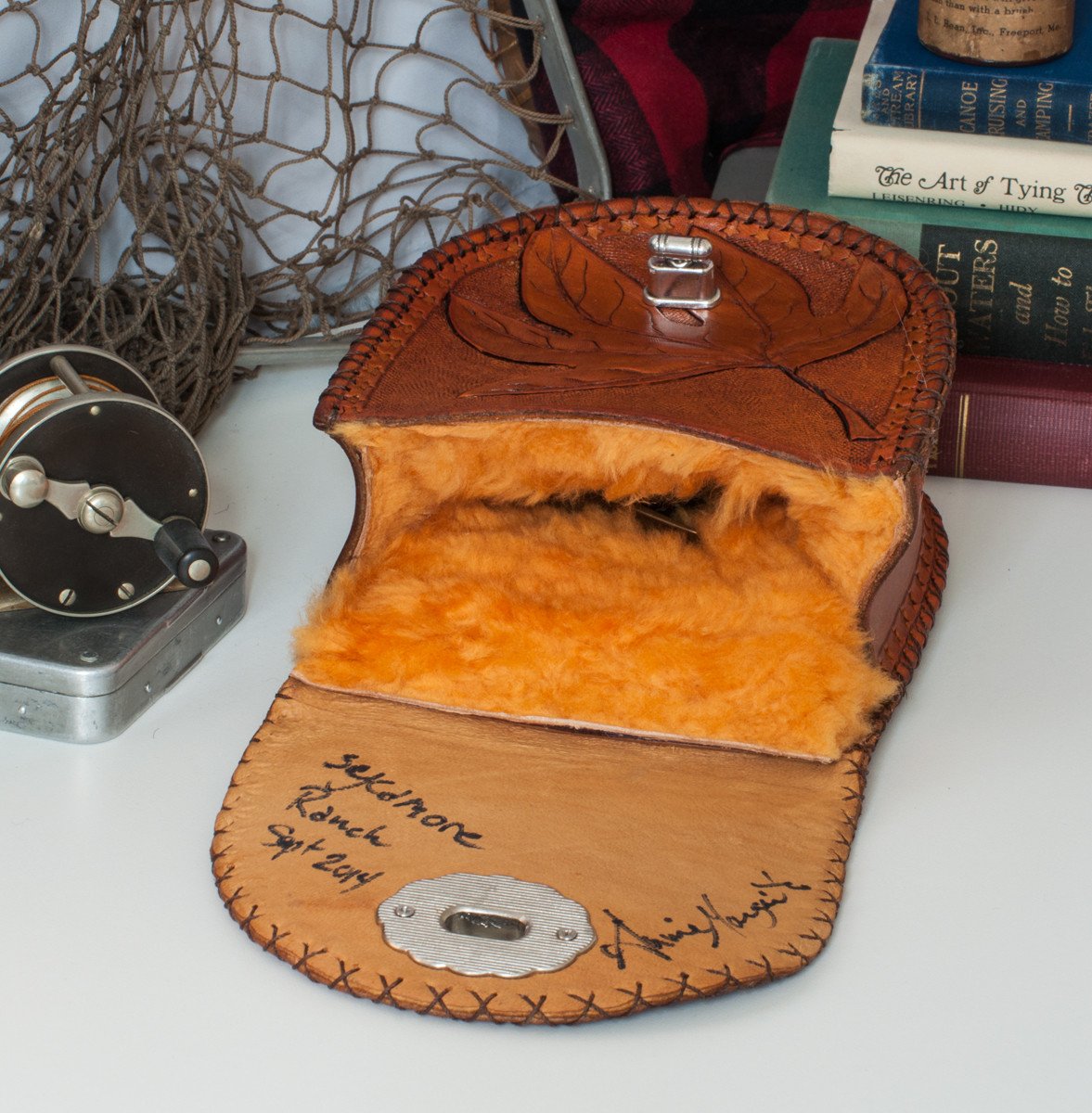Annie Margarita Leather Reel Case - "Sycamore Ranch"