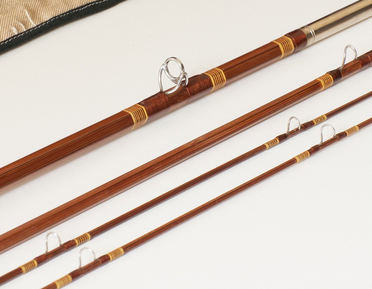 Phillipson Peerless Dry Fly Special Bamboo Rod 8'6 3/2 6wt - ferrules and tip tops detail