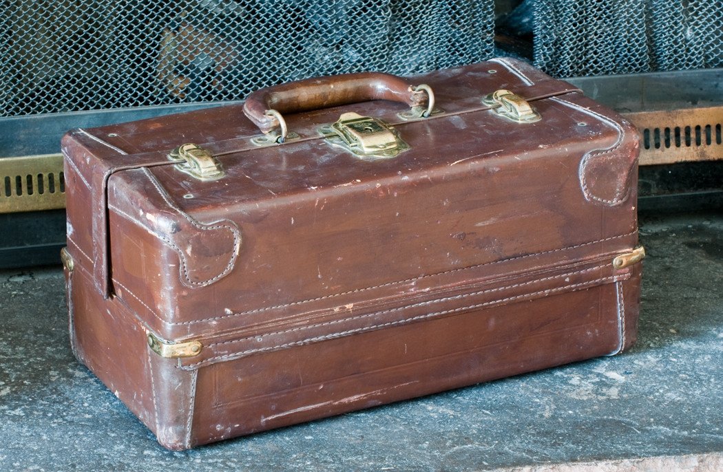 Abercrombie & Fitch Leather Tackle Box 