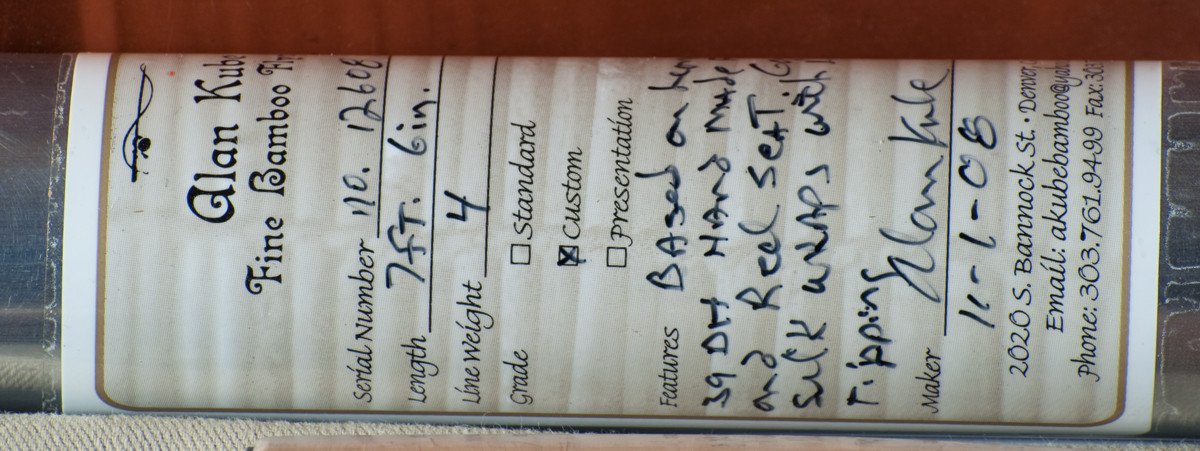 Kube, Alan - Leonard 39DH 7'6 wt Bamboo Rod 