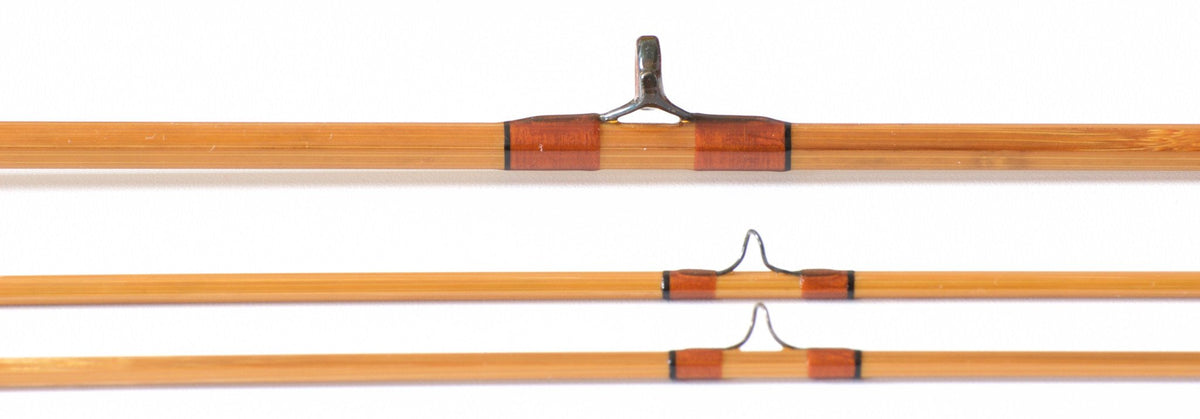 Jim Schaaf Dickerson Model 7612 Bamboo Rod 7'6" 2/2 #4 - rod sections with wraps and hardware