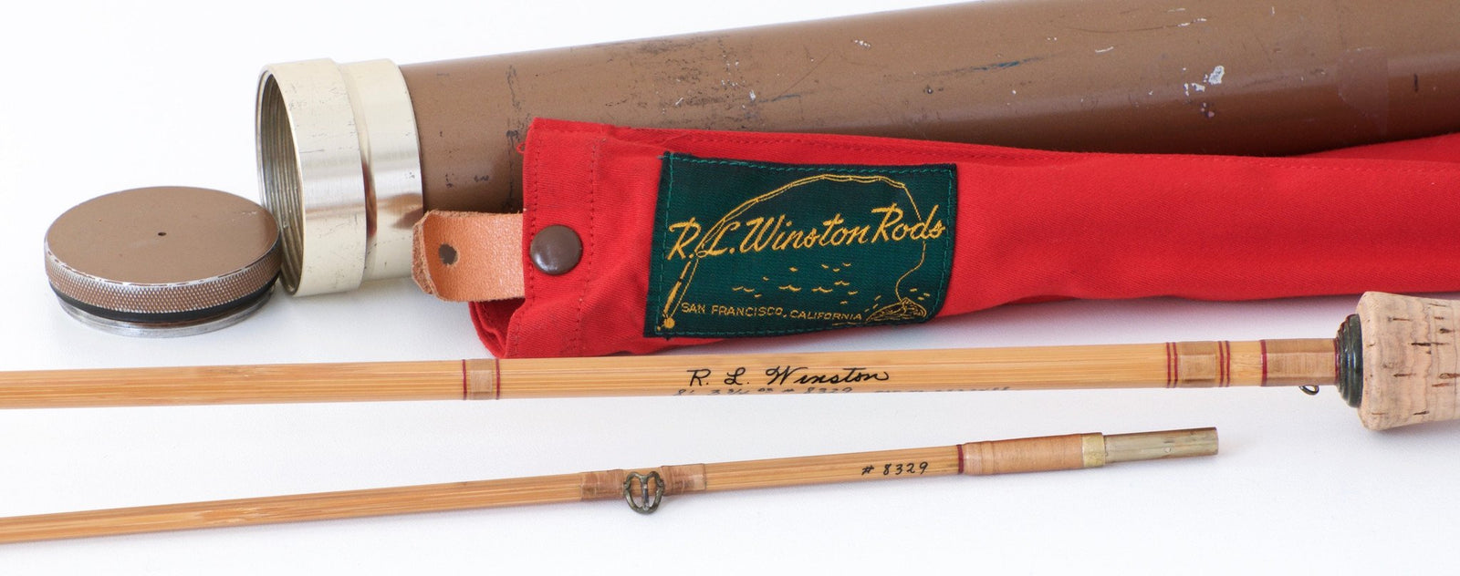 R.L. Winston Bamboo Rod SF era 8' 2/1 #5 - handle grip and reel seat detail