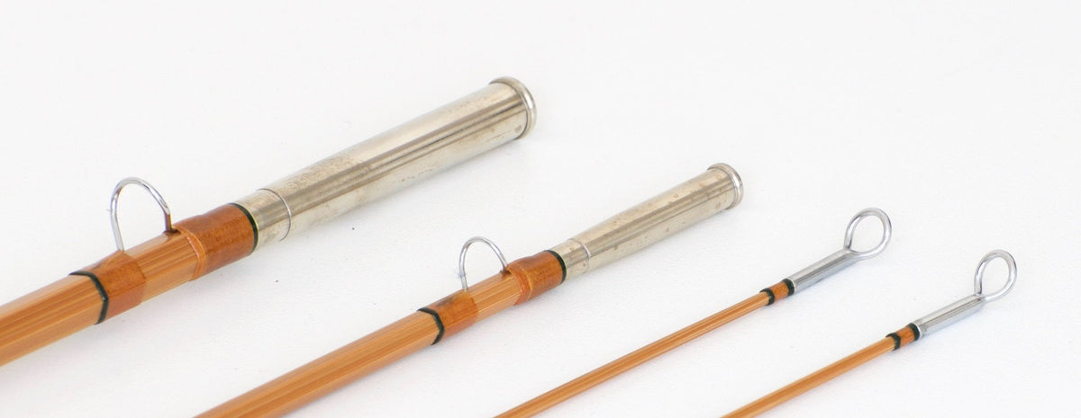 Simroe, Ted -- 8' 3/2 5wt Bamboo Rod - rod sections with guides and wraps
