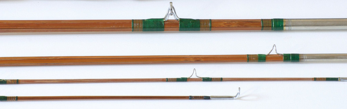 Phillipson Peerless Dry Fly Special Bamboo Rod 8'6 3/2 6wt - rod sections with wraps
