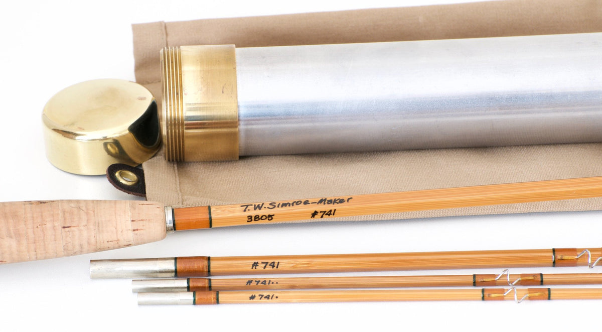 Simroe, Ted -- 8' 3/2 5wt Bamboo Rod - handle grip and reel seat detail