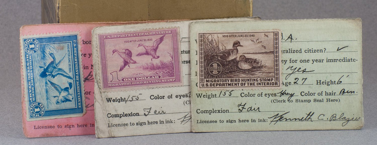 Vintage 1920-30s New Jersey Hunting and Fishing Licenses